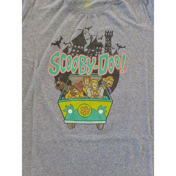 Scooby-Doo & Gang Men's Graphic Print Shirt Size 2XL Gray Mystery Machine - Picture 2 of 5